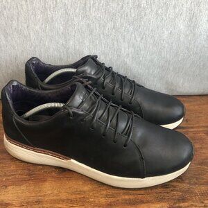 Tsubo Yobo Lace Up Low‎ Fashion Shoe Black Leather Men Size 12 Sneakers